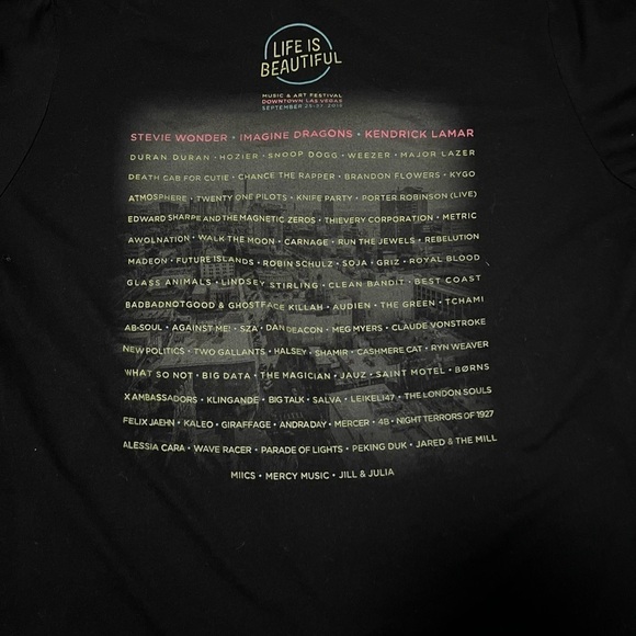 Life Is Beautiful Festival Tee Size Large - Picture 4 of 5